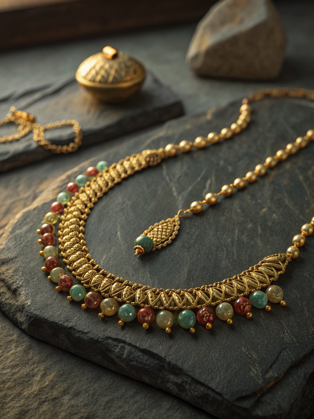 Ancient Phoenician gold necklace.